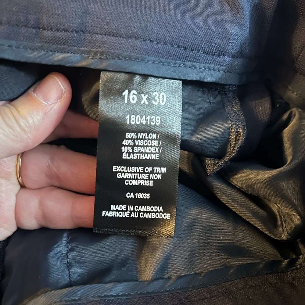 NWT Talbots Women’s Dark Navy Dress Pants. Size 16 X 30 - Picture 5 of 5